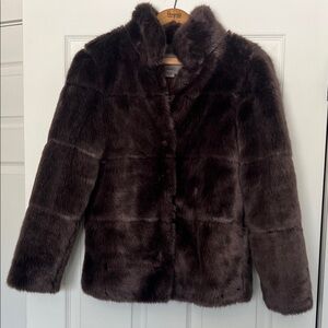Vero Moda Plush Plum Faux Fur Coat
